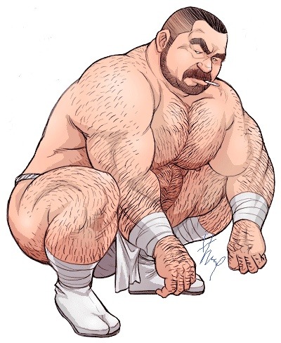 fundoshioyaji:  donggrivalley:  Illustrated by Go Fujimato  こうした　男臭い親父　達が　激減していそうだね。 ゛絶滅危惧種゛だろうな、日本では。 編茶粉　やせっびーで　エセハンサム　が激増中!!