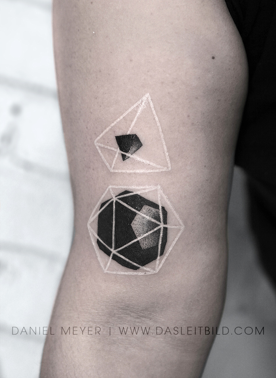 A regular dodecahedron tattoo one of the five platonic