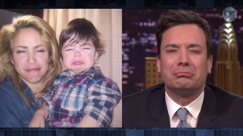 fallontonight:Shakira and her son couldn’t resist joining the Funny Face Off party.OMG SHAKIRA&rsquo