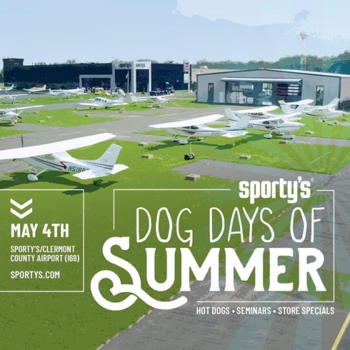 Mark your calendar - the first Dog Days of Summer is coming up on May 4 at Sporty’s. Join us at 11am