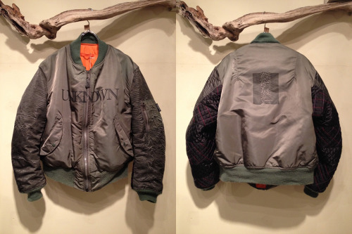 tokyo-fashion:Custom MA-1 bomber jackets by the Japanese fashion brand All Around.