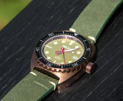 The Herodia Series 1 Bronzed - Swiss Made Dive Watch. [ #herodia #herodiawatch #divewatch #wrist watch #toolwatch #monsoonalgear ]