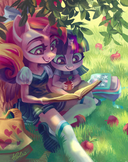 holivi-art:In the shadow of a tree &lt;3