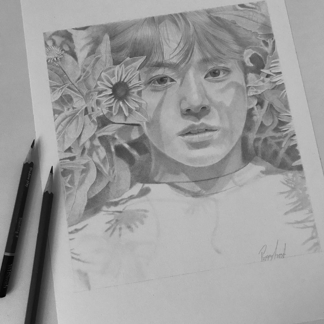 Poppy Frost Art Finished Jungkook Drawing