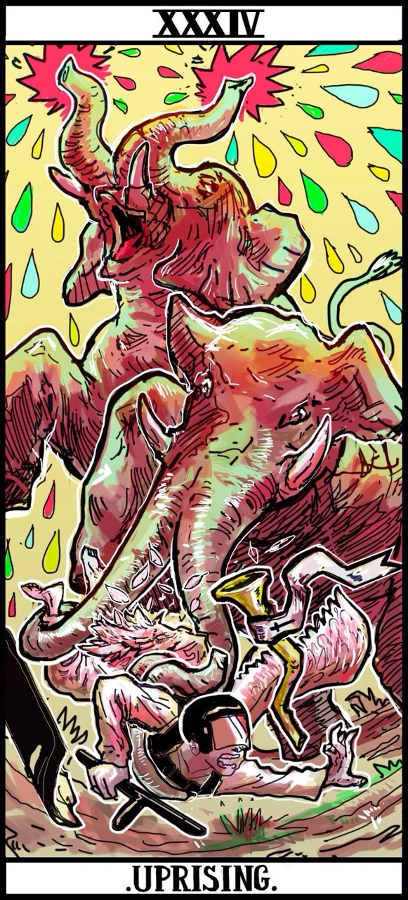 ambrosiusmerlinus: The seven tarot cards I made so far for Uel Aramchek’s TAROT