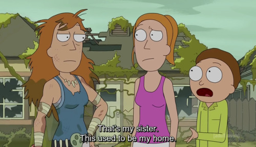wolfnight2012:    #he didn’t even seem to really care ldksjfk#/I only came by for a quick I told you so/ #okay Morty (via @rick-s4nchez)This reminds me of a theory of mine, everyone mentions how orig!Summer was into being popular and typical teenage