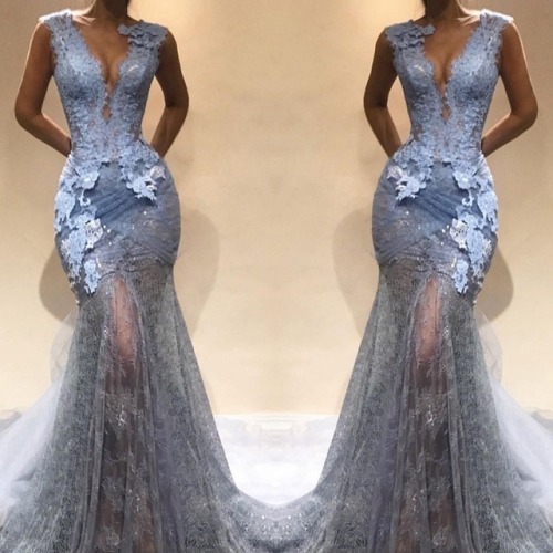 babyonlinedresses: New In Grey Lace Evening Dress item code: PN003 #eveninggown #eveningdress #forma