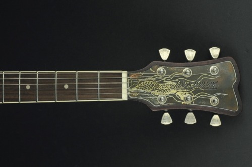 glorifiedguitars:  James Trussart Rust On Cream Dragon Engraved SteelDeville