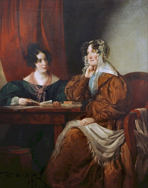 1833 Friedrich von Amerling - Henriette Baroness Pereira-Arnstein with her daughter Flora(Österreich
