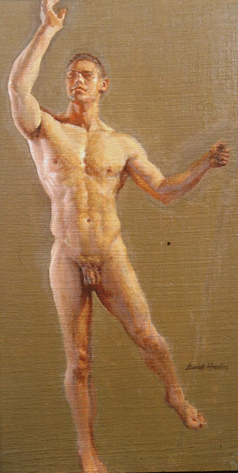 maleart69:  David Hardy - Walking on Air - Oil on Gesso panel