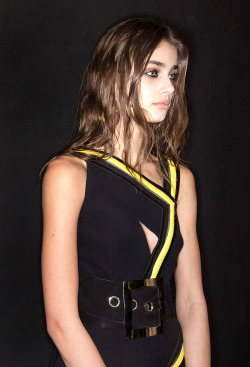 runwayandbeauty:  Taylor Marie Hill - Backstage