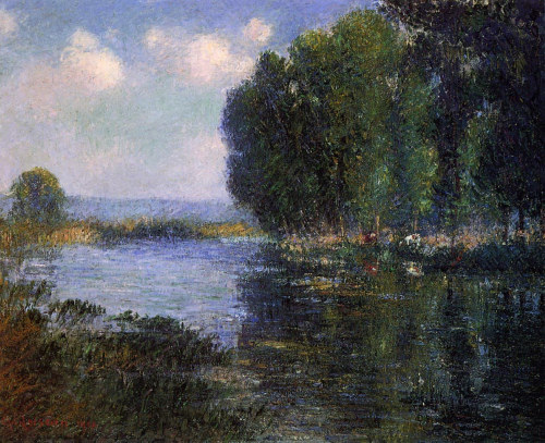 River Bend in Normandy, 1910, Gustave LoiseauMedium: oil,canvaswww.wikiart.org/en/gustave-lo