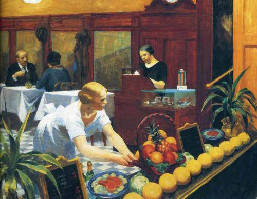 immortart:Edward Hopper, Tables For Ladies, 1930. 