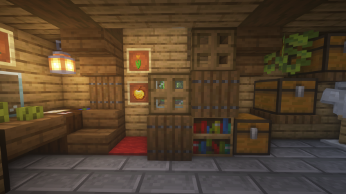 Interior of my starter home in my new 1.18 world!  Very proud of the tiny staircase! Watch me build 