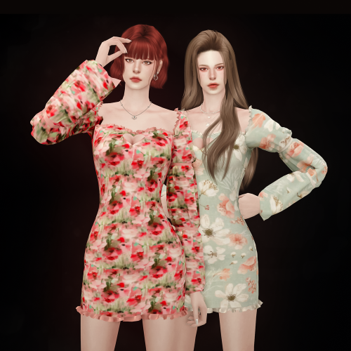 [sudal] Heart dress 2▶ All lod▶ Specular Map▶ 30 Swatch♥ Thanks for all CC creators ♥▶