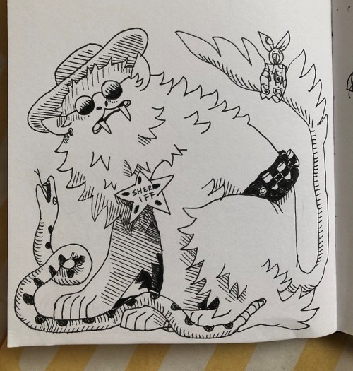 fernscare:I’ve been continuing to draw ugly lions of oscillating quality in my notes