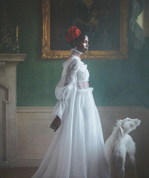 a-state-of-bliss:    Harpers Bazaar UK April 2019 ‘Pure Of Heart’ - Aamito Lagum by Richard Phibbs  