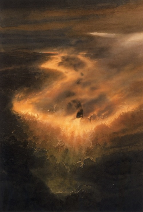 tolkienillustrations:The Coming of Glaurung by Alan Lee