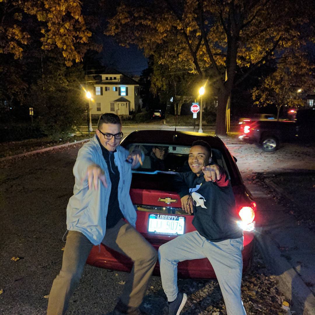 It was a Chevy Cruze.. We had to. (at Michigan State University)