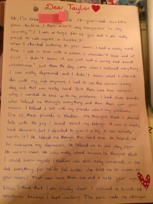 clearbluewater98: clearbluewater98: This is my new letter, @taylorswift! I’ll send it to you soon an