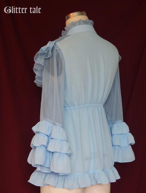 [The Summer Minuet]Material: Chiffon and organza*seen through on collar and arms partsColor: Many co