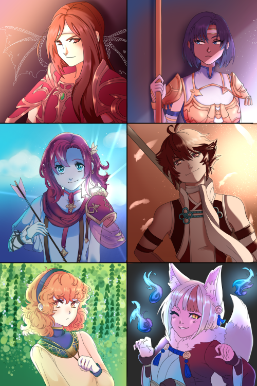 I participated in the 6 fanarts challenge over on Twitter ! This time, it was all Fire Emblem