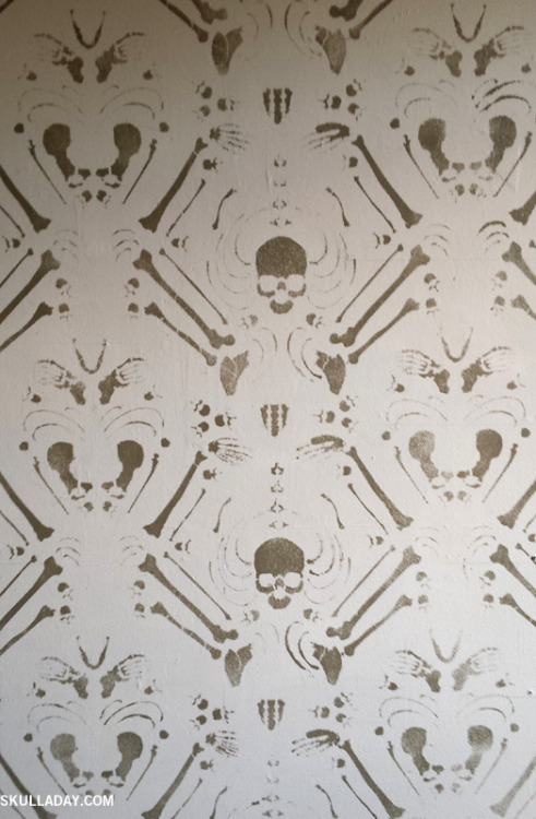 XXX skull-a-day:  Skeleton Damask pattern by photo