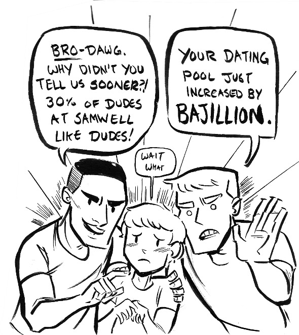 omgcheckplease:  Quick comic I did on the plane.  Ransom and Holster are basically