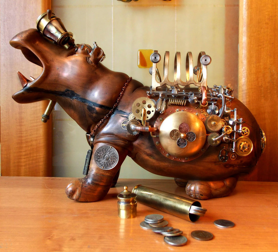 steampunktendencies:  Hippopotamus-safe ~ Aleksandr Mushkina &amp; Alena Mushkina