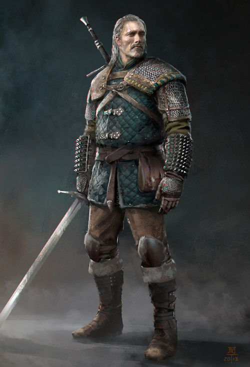 Witcher Vesemir: Mikkelsen  MuYoung Kim www.artstation.com/artwork/rbOym