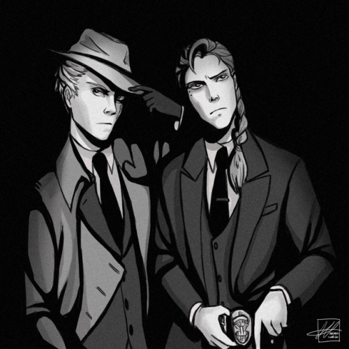 film noir d.gray man inspired by @hurryupfic‘s fic vertigo. i just really wanted to draw dramatic li