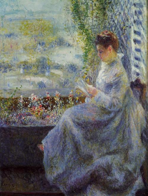 artsandcrafts28:Madame Chocquet ReadingPierre Auguste Renoir1876