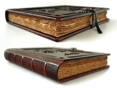alexlibris-bookart:Tree of Gondor…Blank book is in 8 x 10 inches size, thickness around 2 inches and