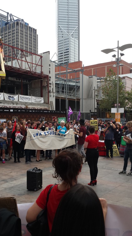 katieeperth:Student rally in Perth today. 