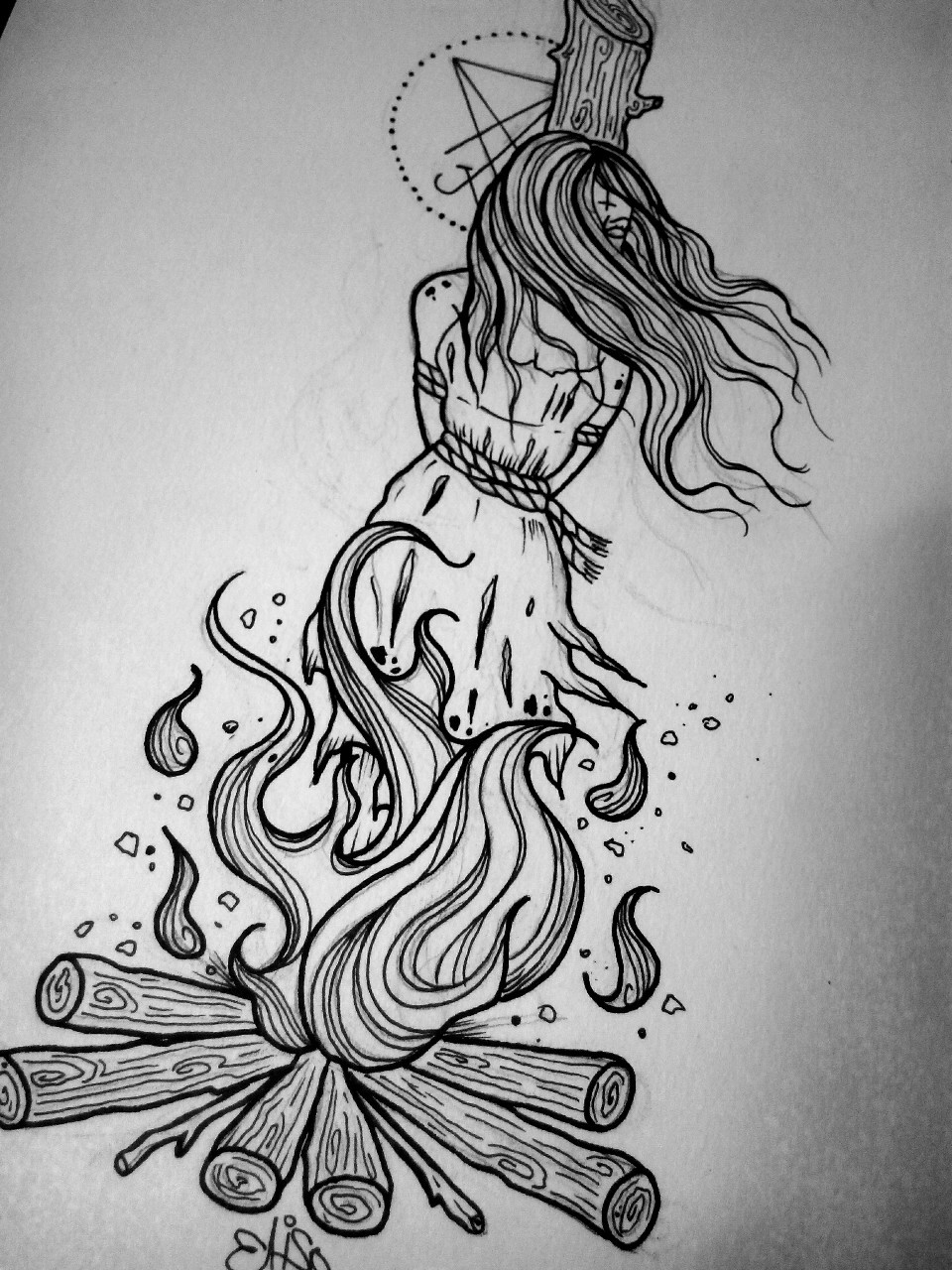 Rock N Willys Tattoo  A burning witch design that hawaiianryantattoo did  this week Stop in and set up your next appointment rocknwillystattoo  rocknwillys tattoo stroudsburg esu ncc eaststroudsburguniversity  bartonsville tattoos 