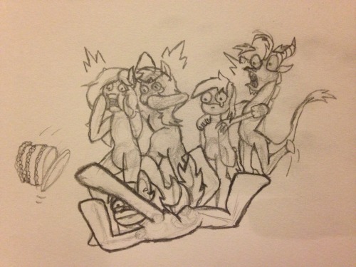 Drawing Your Squad Challenge With, @ask-ghostly-mist (shocked) @ask-flux-chord (OOOOOOH!!!) @arrows-nock