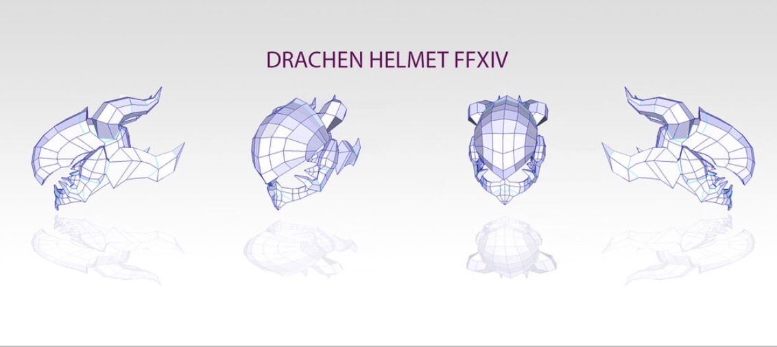 New to pepakura ffxiv dragoon helmet available on joshsonic8 deviant art check him