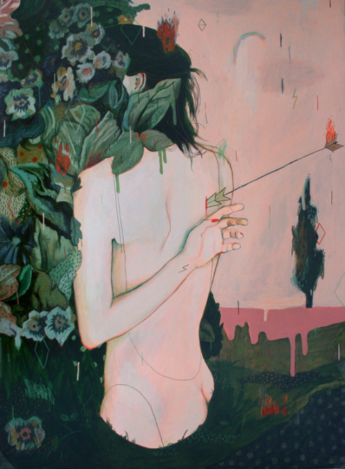 unknowneditors:  Introducing Alexandra Levasseur! From Canada, born in 1982, Alexandra uses many different elements in her paintings, where subtle and strong colors create the whole scenes and gives them a big aura of misticism. Unknown Editors | Facebook