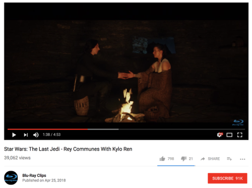 slytherinsith:EVEN THE BLU-RAY YOUTUBE ACCOUNT SHIPS REYLO AND...