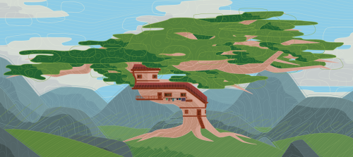 Tree House Place I Designed For Some Characters. I Haven't Drawn The Characters In A Way I'm Still Proud