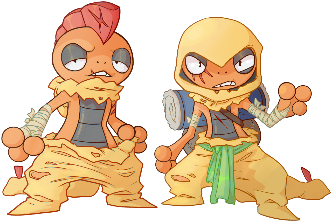 “Couple a Punk Kids
”
[[MORE]]A set of twin Scrafty for a PMD rp server I was a part of for a while. They’re the same level of punk/chaotic as Team Skull and I love them. Real Mungojerrie and Rumpleteazer vibes!