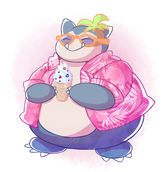 megacrustle:  combusken: prayers that ultra sumo will give us the alolan snorlax we all deserve (just a regular snorlax but in a Hawaiian Tourist shirt) he’s having a good time 