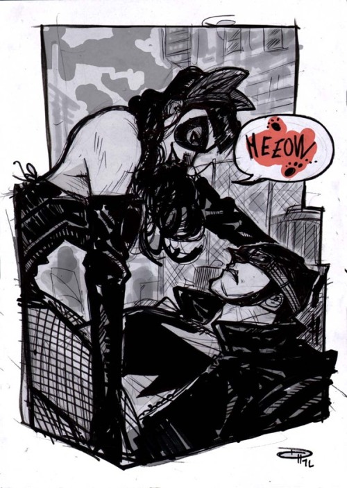 longlivethebat-universe: Rockabilly Catwoman by Denis Medri 