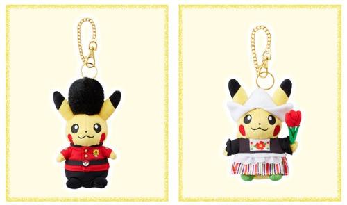 zombiemiki:Part 1 of the brand new Pikachu of the World series of plush, handkerchiefs, stickers, an