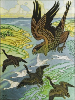 Artfromthefuture:  Oldchildrensbooks: The Falcon  Illustration For The “Volga”.