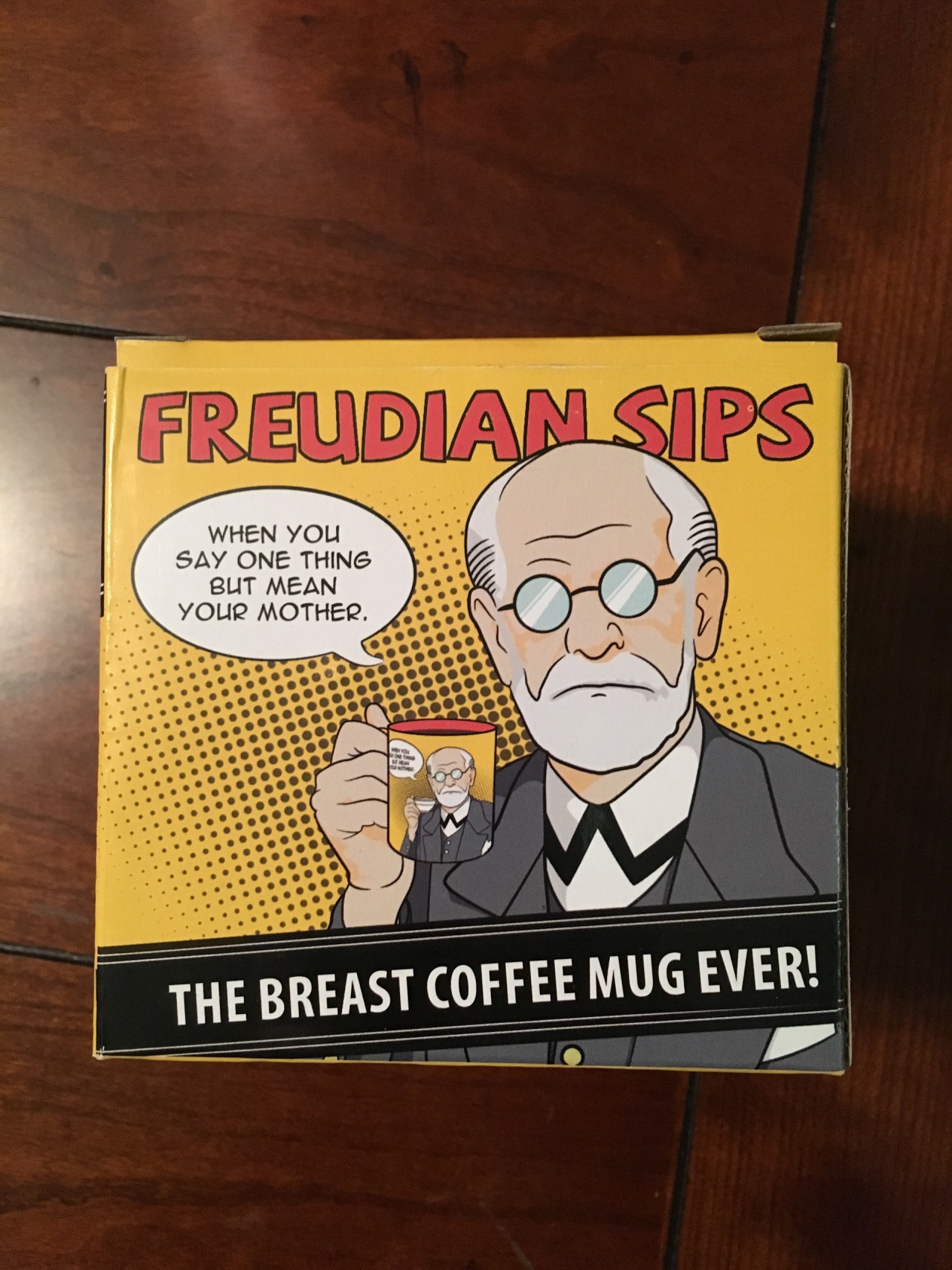 meliannesauce:  Kind of in love with my new Freudian Sips mug and the box it came