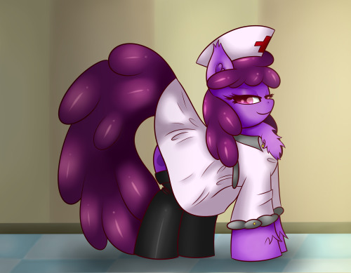 berrypunchreplies:  Oh, have you come for your check up? ((I finally finished the colouration of the nurse pic from before Christmas! I’m pretty sure I mentioned it at the time but this is based off of a pic by Ziemniax (NSFW link) that I have loved