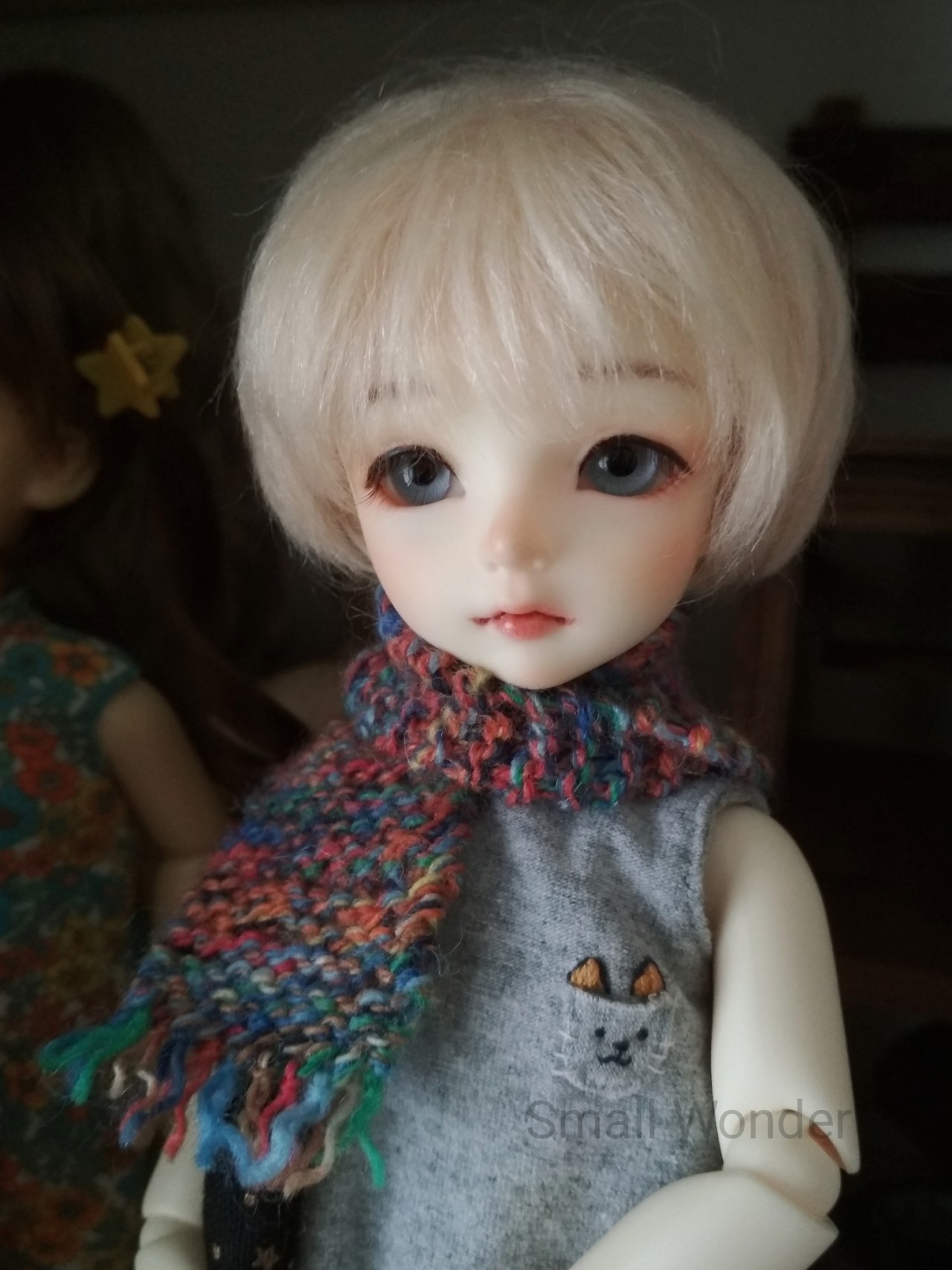 1/4 BJD doll. msd Hat and scarf for minifee For people 14+