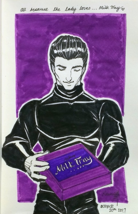 Inktober day 20 The Milk Tray man, there was always something kind of cool about a action mystery ma