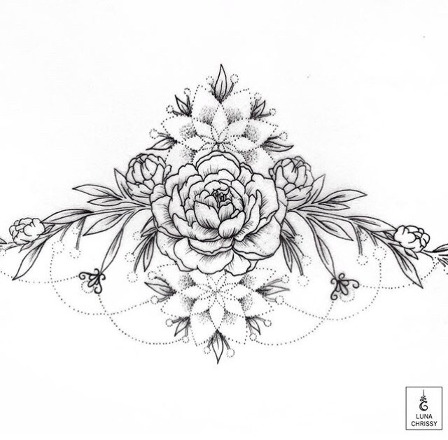 Andrea Russett Flower Leaf Sternum Tattoo  Steal Her Style